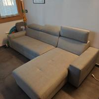 Divano letto 3 posti con penisola contenitore