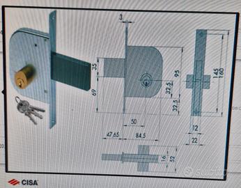 serratura infilare cisa