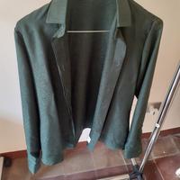 Camicia donna 100% pura seta verde muschio