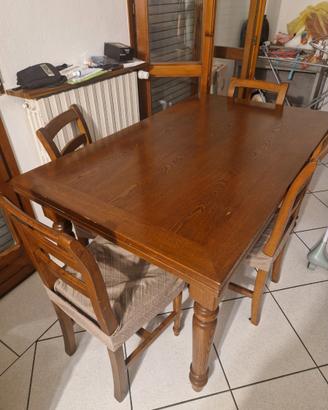 Tavolo da sala/cucina in legno + 4 sedie