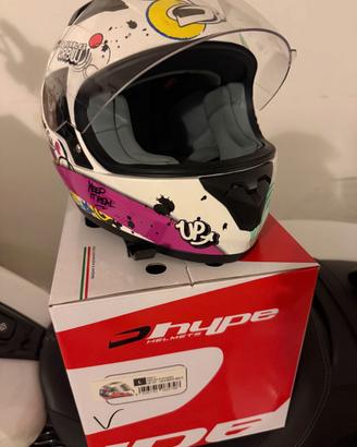 casco hype per bambini lola white multi