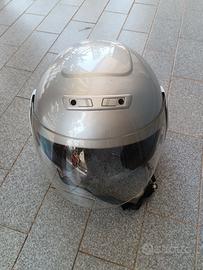 Casco moto jet ZEUS argento - Taglia L (59 cm)