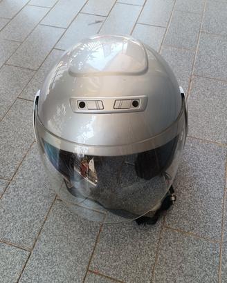 Casco moto jet ZEUS argento - Taglia L (59 cm)