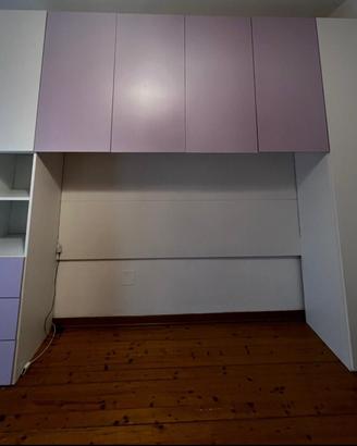 Cameretta a ponte con armadio, letto incluso
