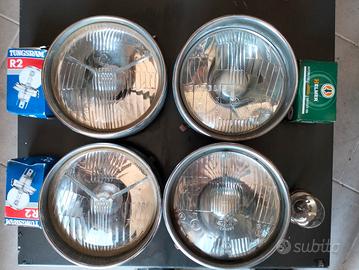 Lotto 4 fanali anteriori Fiat 500 + 4 lampadine