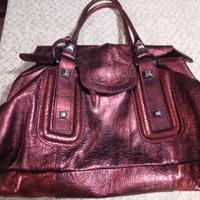 borsa in pelle  bordeaux marca Nicoli come 