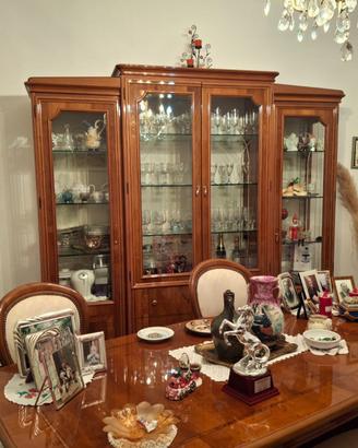 Cristalliera in legno lucido