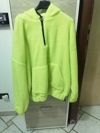 felpa in pile gialla 