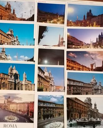 50 Cartoline di Piazza Navona Roma non Viaggiate