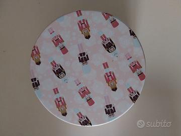 scatola in metallo nuova portabiscotti 