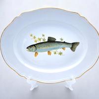 Piatto portata Ginori Antico Doccia pesce filo oro