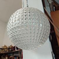 Lampadario vetro taglio diamante