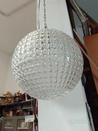 Lampadario vetro taglio diamante