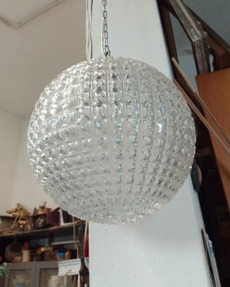 Lampadario vetro taglio diamante
