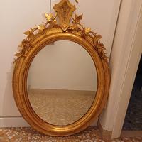 Specchiera legno foglia oro Luigi XV