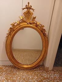 Specchiera legno foglia oro Luigi XV