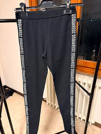 Leggings Dsquared2 neri con logo
