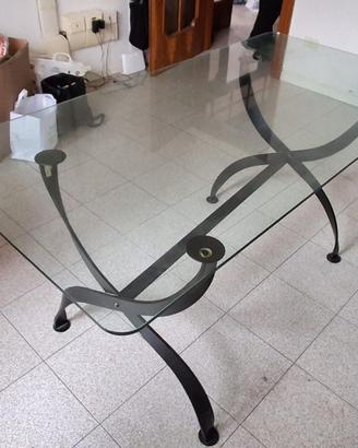 Tavolo cucina/soggiorno moderno in vetro