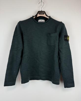 Maglione verde petrolio Stone Island