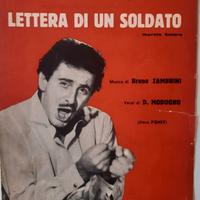 Spartito "Lettera di un soldato" - Modugno
