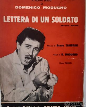 Spartito "Lettera di un soldato" - Modugno