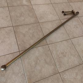 Bastone in pesante ottone brunito