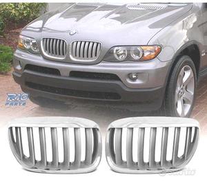 GRIGLIE BMW X5 E53 LCI 04-06 LOOK TITANIO CROMATO 