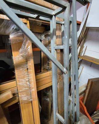 infissi Schüco alluminio finitura legno mai usati