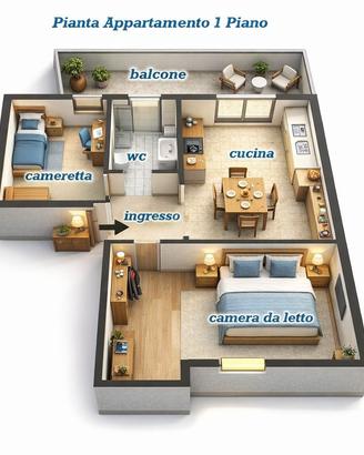 S.Antimo 1 piano 3 vani zona via Croce 85.000