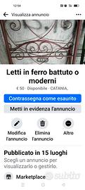 Lettini ferro battuto