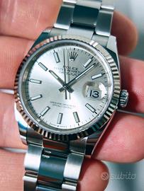 Rolex DJ 36 126234 silver zigrinata 2021 like new 