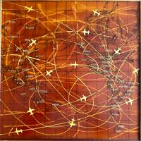 Trittico originale arte  contemporanea argentina