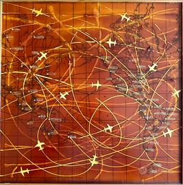 Trittico originale arte  contemporanea argentina