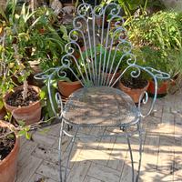 6 sedie in ferro da giardino