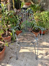 6 sedie in ferro da giardino