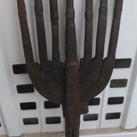 ANTICA GRANDE FIOCINA FERRO FORGIATO