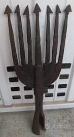 ANTICA GRANDE FIOCINA FERRO FORGIATO