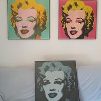 3 Stampe Marilyn Monroe Andy Warhol 65x65 cornice