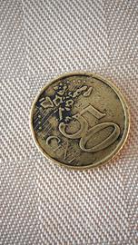 Moneta rara con decentramento 50 cent