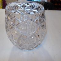 vecchio vaso cristallo 1960 cirio vintage