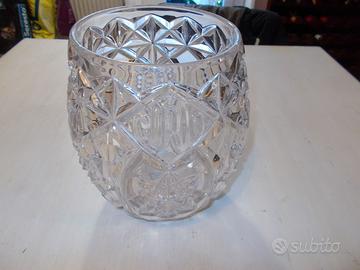 vecchio vaso cristallo 1960 cirio vintage