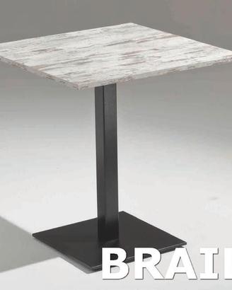 Tavolo quadrato anticato shabby base centrale