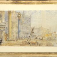Artista XIX Secolo, Acquerello Veduta di Venezia