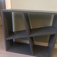 Mobile scaffale nero Deghi, compatto e di design