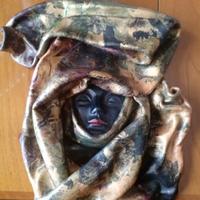 Maschera da parete in vero cuoio