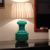 Lampada vintage in vetro turchese/tiffany.