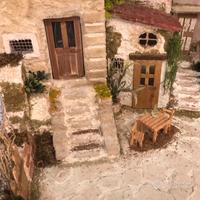 Presepe napoletano con luci 80x40x40