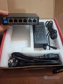 Switch PoE Safire 6 Porte Gigabit 60W Completo