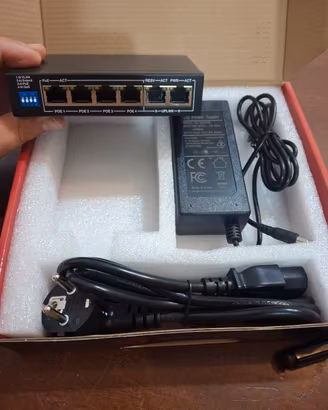 Switch PoE Safire 6 Porte Gigabit 60W Completo
