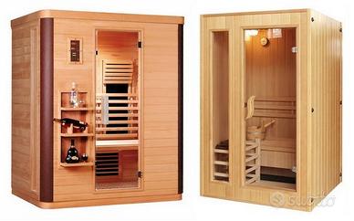 Sauna infrarossi finlandese varie misure 2 posti